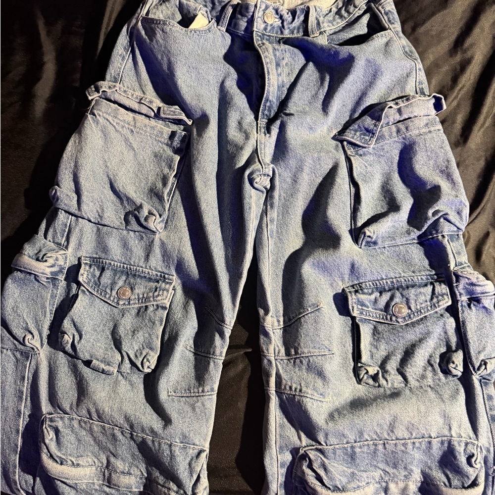 Forever 21 Blue Cargo Pants